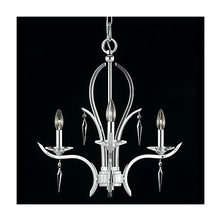 Lampadario classico in cristallo viola a 3 luci