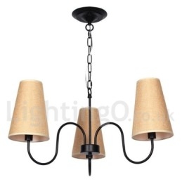 Lampadario a candela mediterraneo retrò 3 luci E14