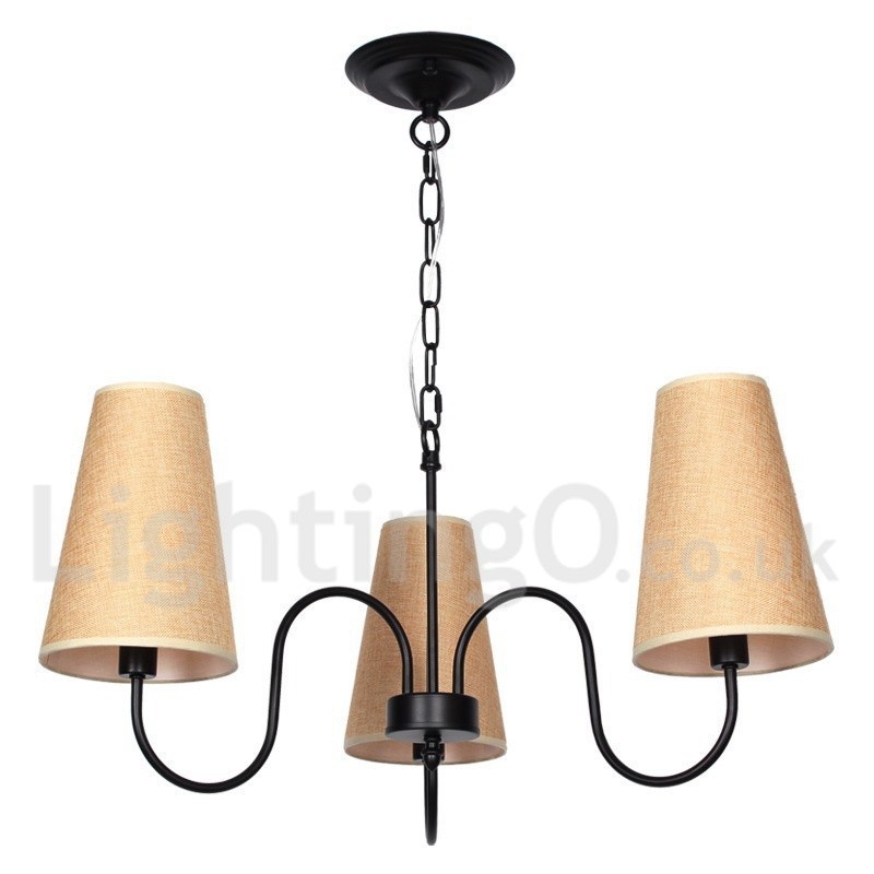 Lampadario a candela mediterraneo retrò 3 luci E14