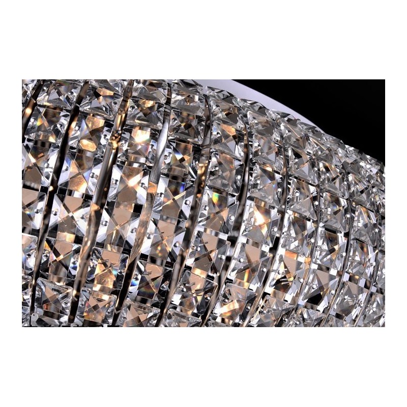 Lampadario a sospensione moderno in cristallo K9 per interni, 5 o 6 luci, 43 o 50 cm