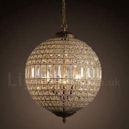 Lampadario a sospensione in cristallo K9 Globe con LED integrato