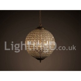 Lampadario a sospensione in cristallo K9 Globe con LED integrato