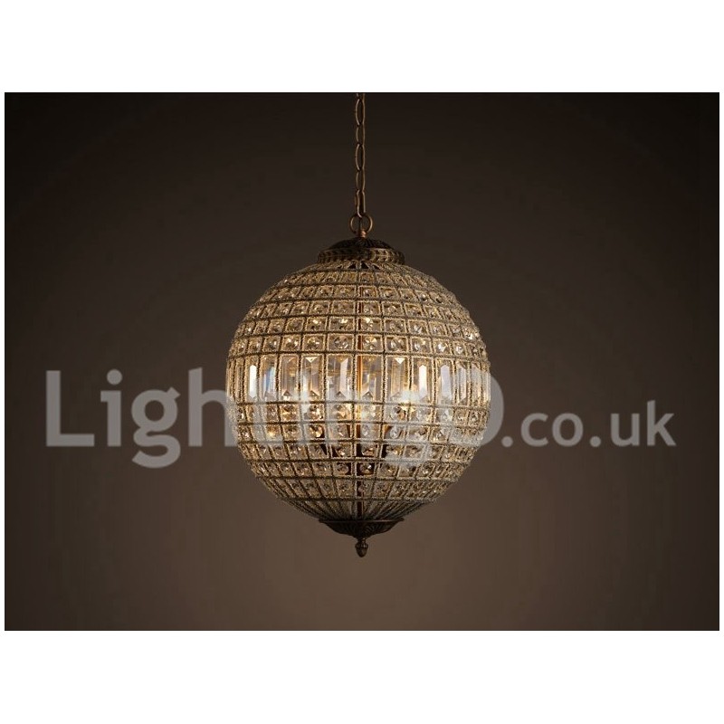 Lampadario a sospensione in cristallo K9 Globe con LED integrato