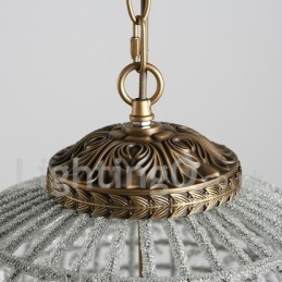 Lampadario a sospensione in cristallo K9 Globe con LED integrato