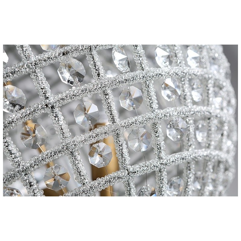 Lampadario a sospensione in cristallo K9 Globe con LED integrato