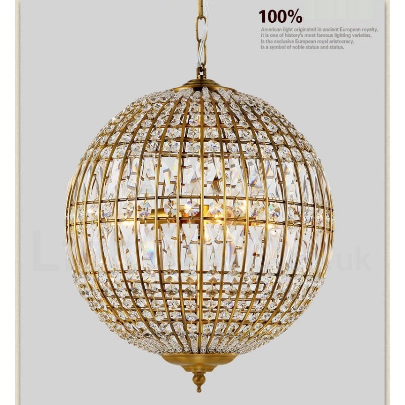 Lampadario a sospensione moderno Globo in cristallo K9