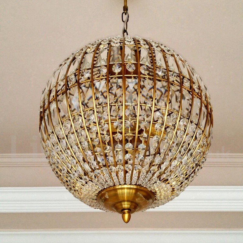 Lampadario a sospensione moderno Globo in cristallo K9