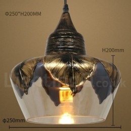 Lampada a sospensione vintage in vetro per soggiorno