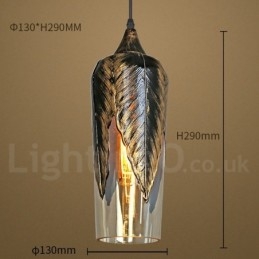 Lampada a sospensione vintage in vetro per soggiorno