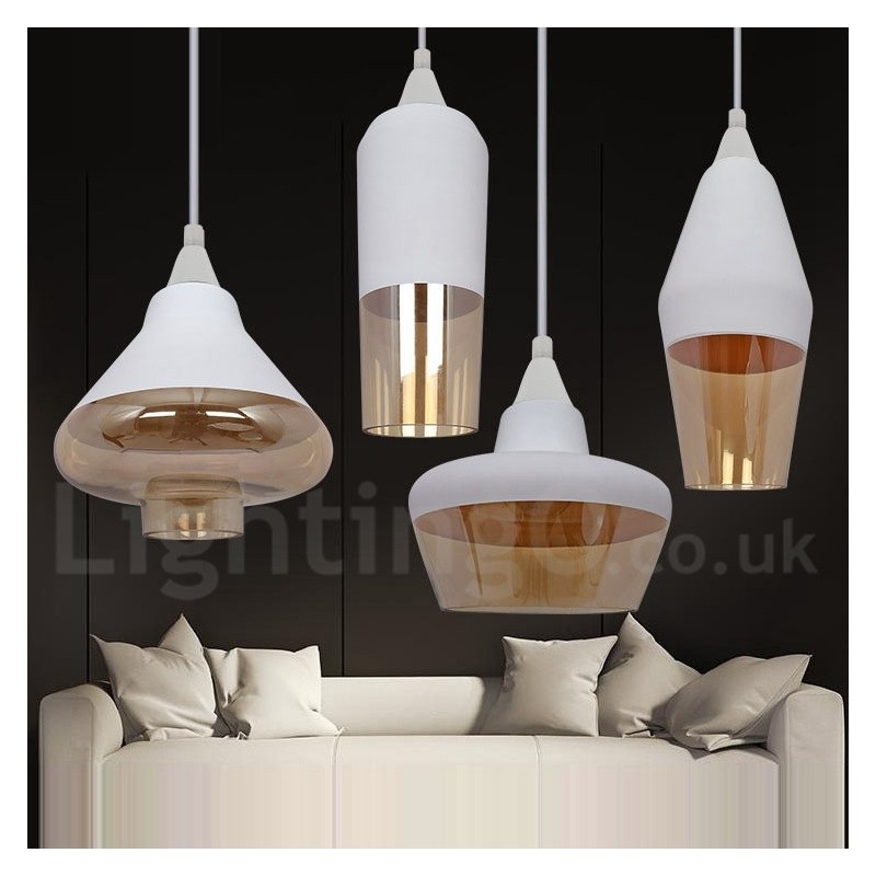 Lampada a sospensione vintage in vetro per soggiorno