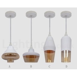 Lampada a sospensione vintage in vetro per soggiorno