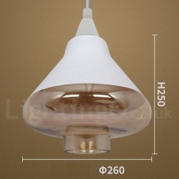 Lampada a sospensione vintage in vetro per soggiorno