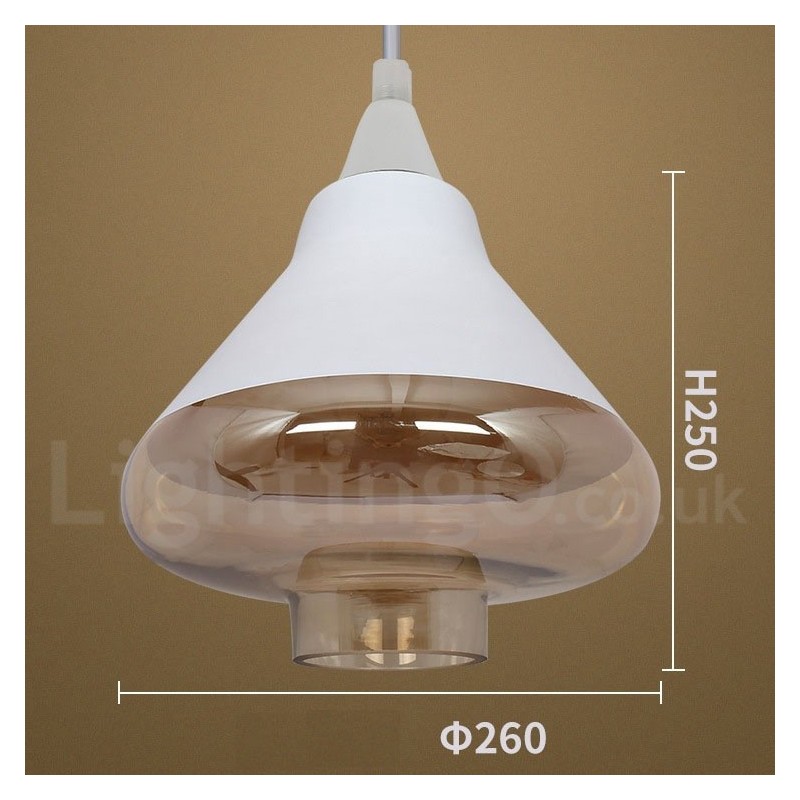 Lampada a sospensione vintage in vetro per soggiorno