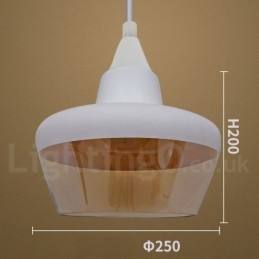 Lampada a sospensione vintage in vetro per soggiorno