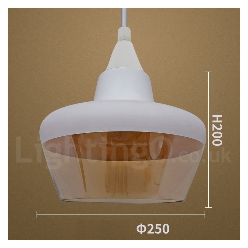 Lampada a sospensione vintage in vetro per soggiorno