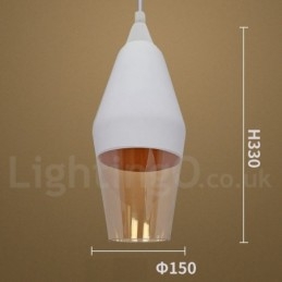 Lampada a sospensione vintage in vetro per soggiorno