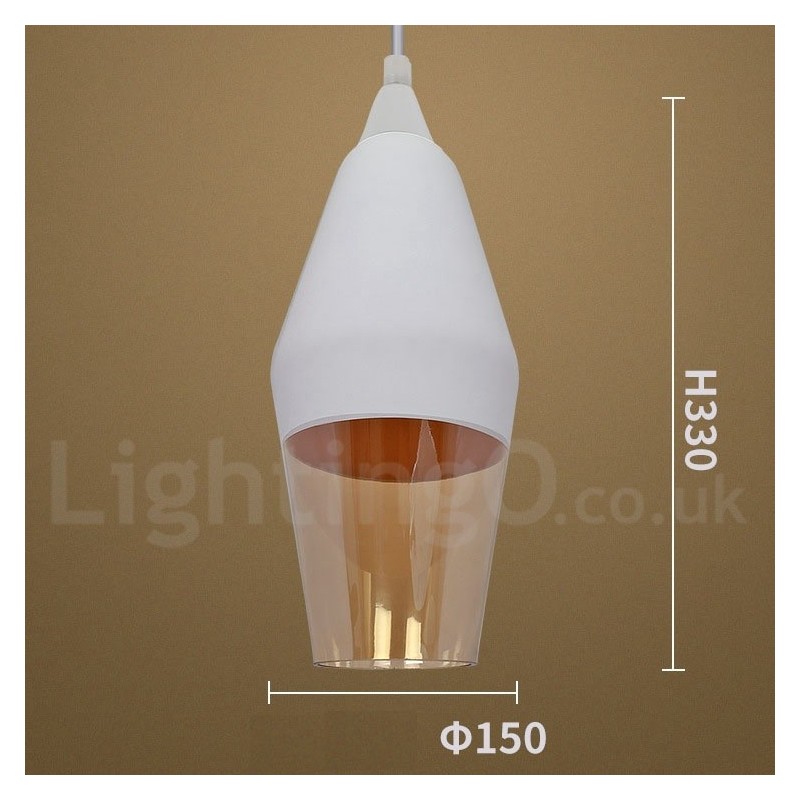 Lampada a sospensione vintage in vetro per soggiorno