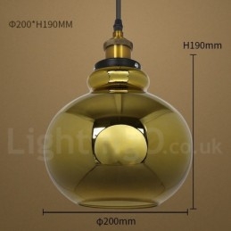 Lampada a sospensione in vetro stile europeo