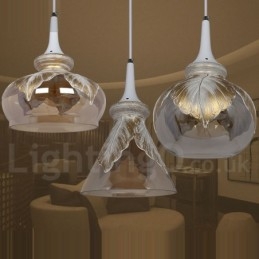 Lampada a sospensione in vetro moderna e contemporanea
