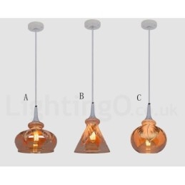 Lampada a sospensione in vetro moderna e contemporanea