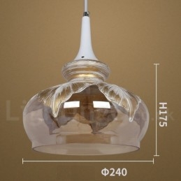 Lampada a sospensione in vetro moderna e contemporanea