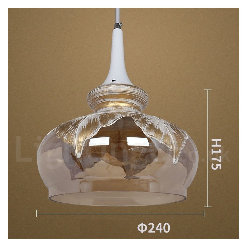 Lampada a sospensione in vetro moderna e contemporanea