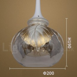 Lampada a sospensione in vetro moderna e contemporanea