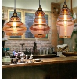 Lampada a sospensione in vetro stile europeo per bar lounge