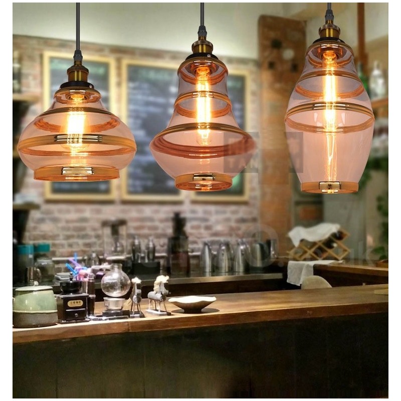 Lampada a sospensione in vetro stile europeo per bar lounge