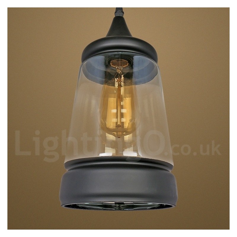 Lampada a sospensione in vetro vintage europea per soggiorno