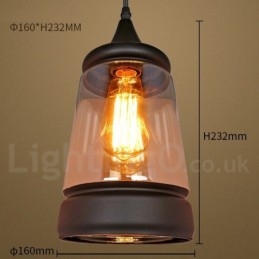 Lampada a sospensione in vetro vintage europea per soggiorno