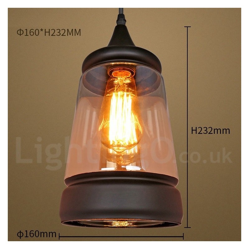 Lampada a sospensione in vetro vintage europea per soggiorno