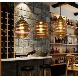 Lampada a sospensione in vetro stile europeo per bar e lounge