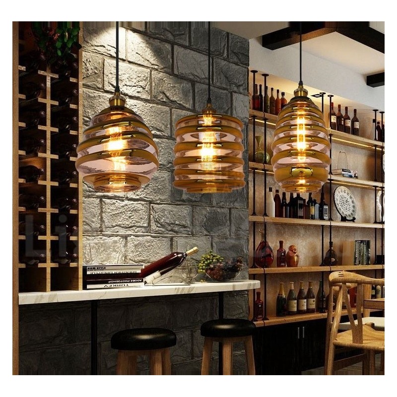 Lampada a sospensione in vetro stile europeo per bar e lounge