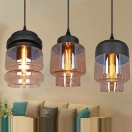 Lampada a sospensione in vetro rustica europea per salotto