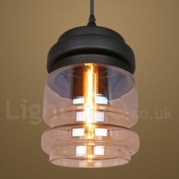Lampada a sospensione in vetro rustica europea per salotto