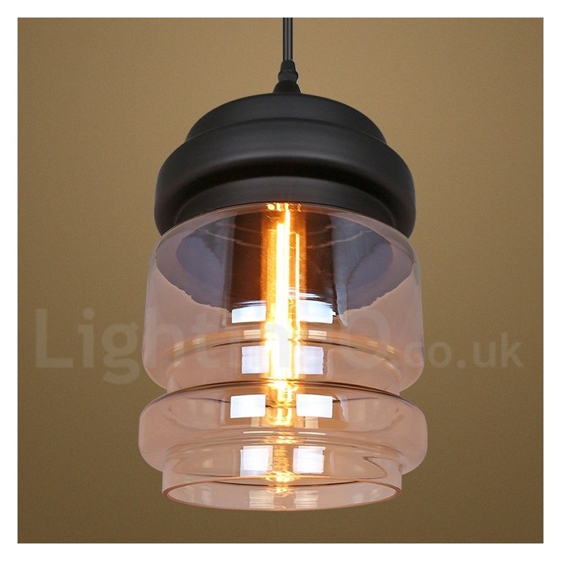Lampada a sospensione in vetro rustica europea per salotto