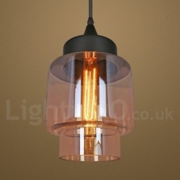 Lampada a sospensione in vetro rustica europea per salotto