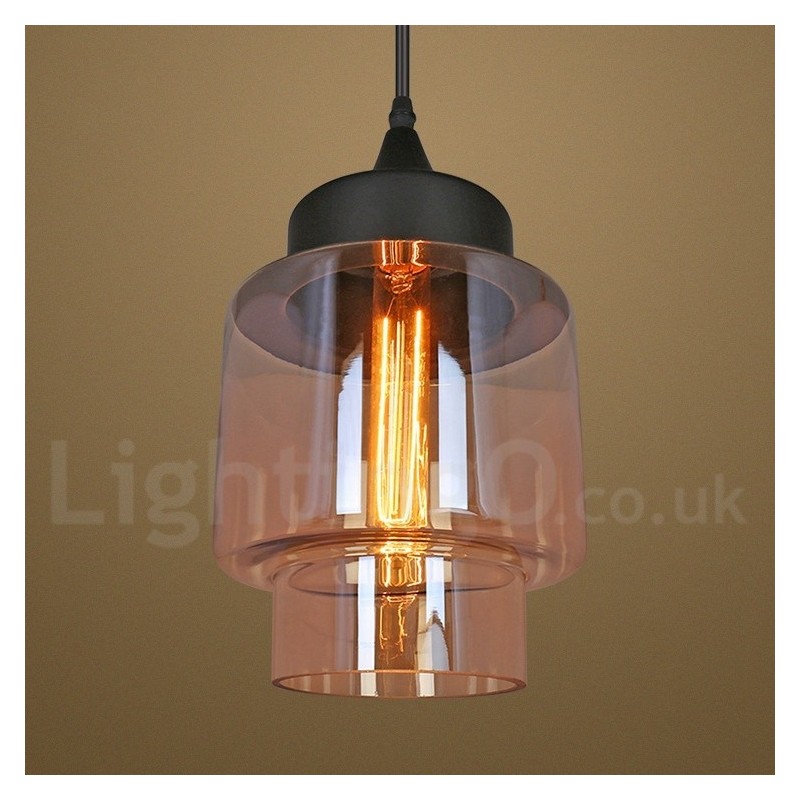 Lampada a sospensione in vetro rustica europea per salotto