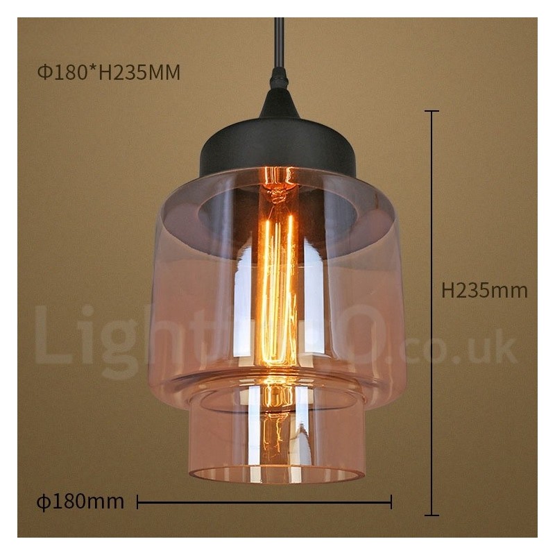 Lampada a sospensione in vetro rustica europea per salotto
