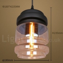 Lampada a sospensione in vetro rustica europea per salotto