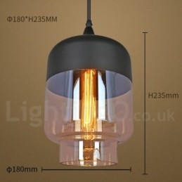 Lampada a sospensione in vetro rustica europea per salotto