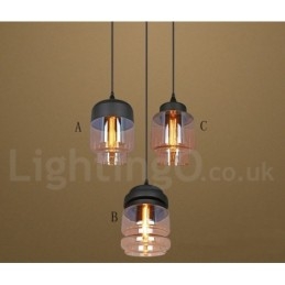 Lampada a sospensione in vetro rustica europea per salotto