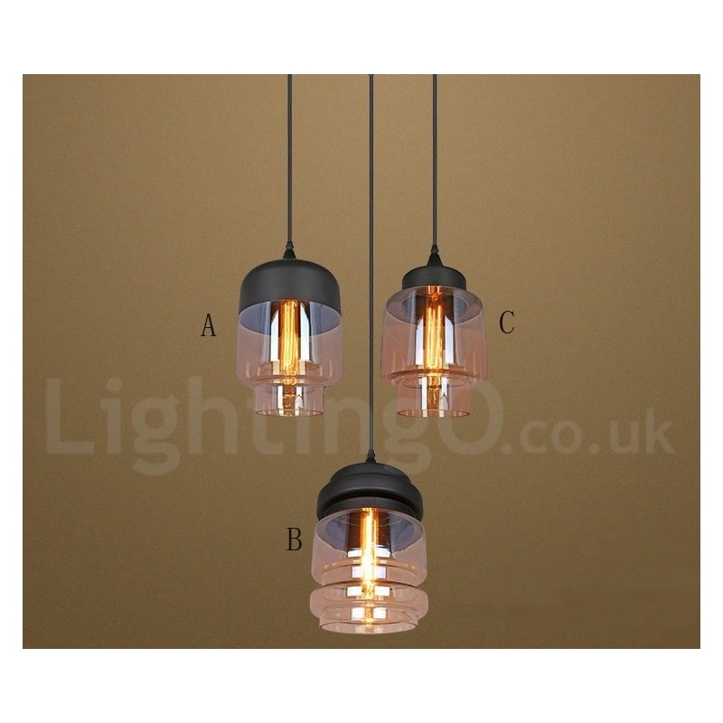 Lampada a sospensione in vetro rustica europea per salotto