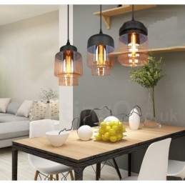 Lampada a sospensione in vetro rustica europea per salotto