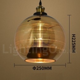 Lampada a sospensione in vetro stile europeo, 25 cm x 22,5 cm, cavo 100 cm, attacco E26/E27