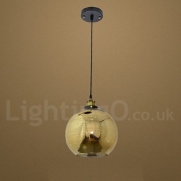 Lampada a sospensione in vetro stile europeo, 25 cm x 22,5 cm, cavo 100 cm, attacco E26/E27