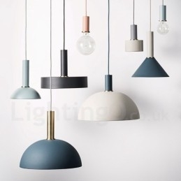 Lampada a sospensione nordica moderna 1 luce in acciaio E27