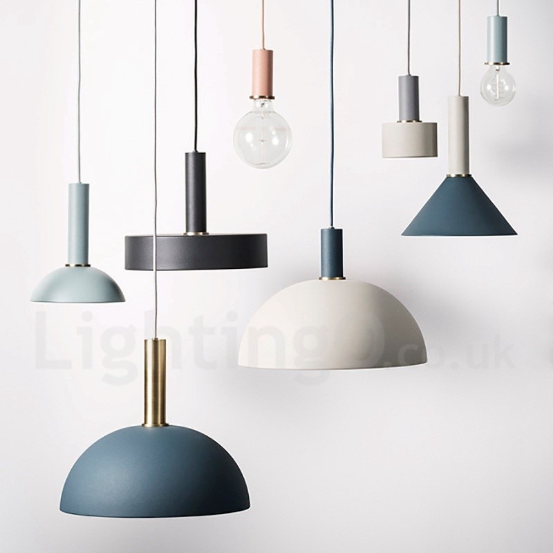 Lampada a sospensione nordica moderna 1 luce in acciaio E27