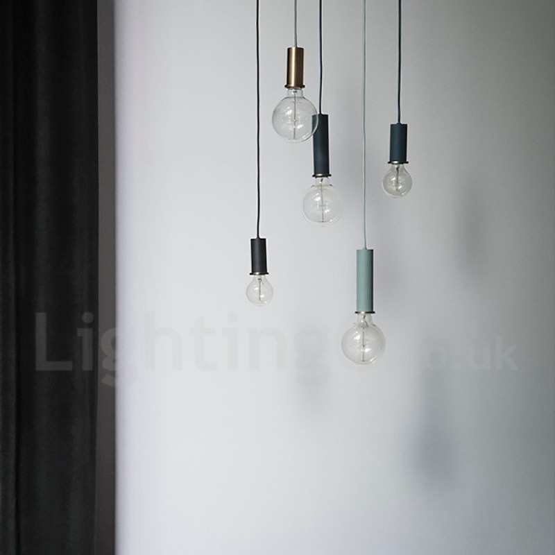 Lampada a sospensione nordica moderna 1 luce in acciaio E27
